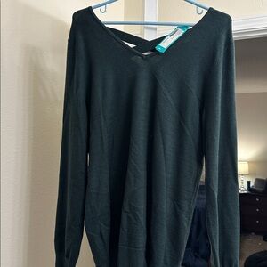 Stitch fix Mia Love Ellie cross back detail sweater L NWT